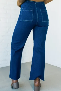 Greta High Rise Wide Leg Pants | Denim - ANNIEWEAR