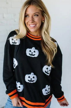 Halloween Trim Jack'O Pullover