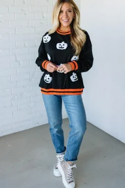 Halloween Trim Jack'O Pullover