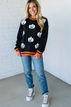 Halloween Trim Jack'O Pullover