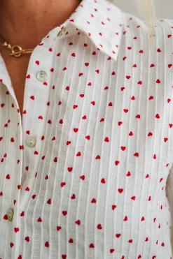 Hearts and Bows Button Front Top