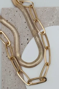 Herringbone + Chunky Link Necklace