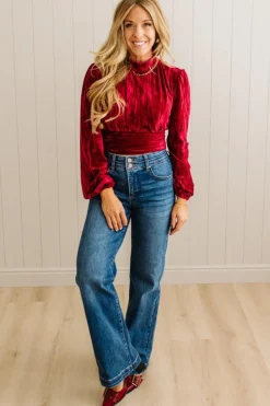 Holiday Vibe Velvet Top
