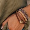 Individual Bead + Leather Layered Bracelets