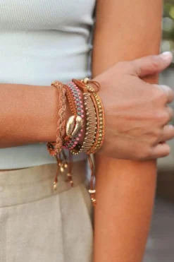 Individual Bead + Leather Layered Bracelets