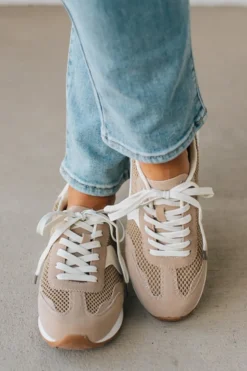 Jenna Mesh Sneakers | Camel