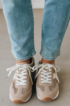 Jenna Mesh Sneakers | Camel