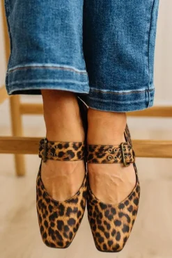 Kailey Squared Toe Mary Janes | Leopard