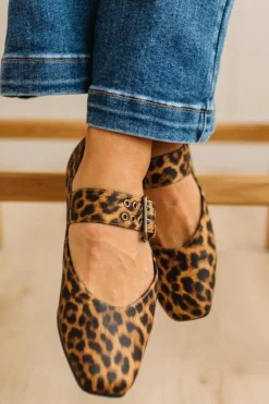 Kailey Squared Toe Mary Janes | Leopard