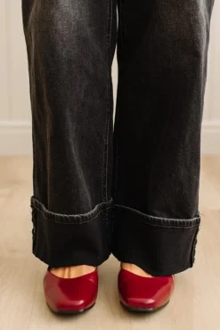 Kailey Squared Toe Mary Janes | Red