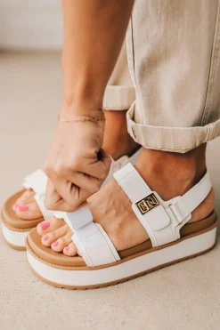 Kamie Chunky Strap Sandals | White