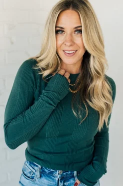 Katie Ribbed Slim Sweater