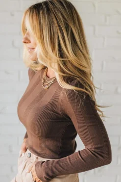 Katie Ribbed Slim Sweater