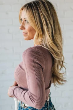 Katie Ribbed Slim Sweater