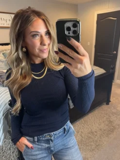 Katie Ribbed Slim Sweater