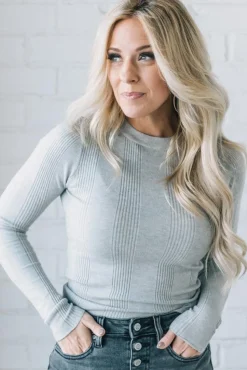 Katie Ribbed Slim Sweater