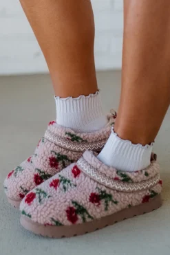 Kay Cozy Floral Slippers