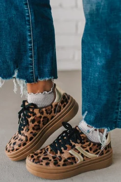Kimmy Double Stripe Sneakers | Leopard
