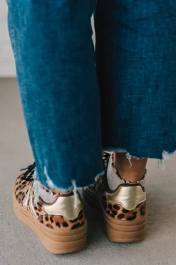 Kimmy Double Stripe Sneakers | Leopard