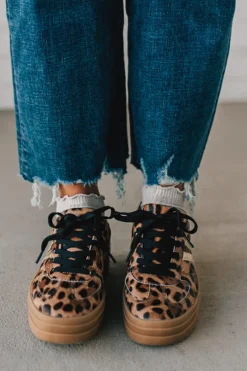Kimmy Double Stripe Sneakers | Leopard