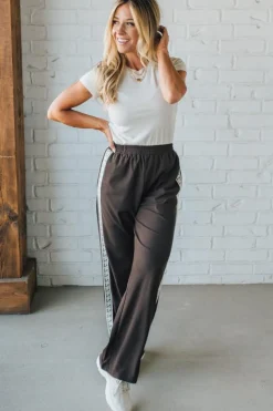 Lace Trimmed Track Pants