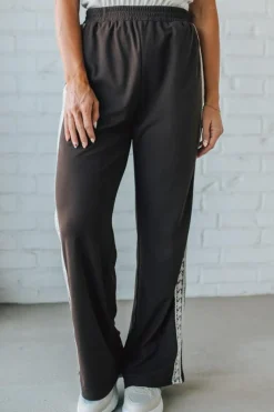 Lace Trimmed Track Pants