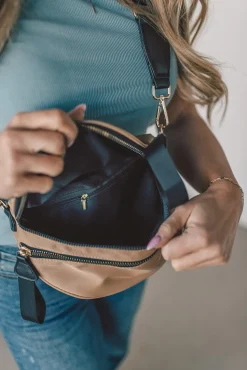 Leena Double Zipper Crossbody Bag