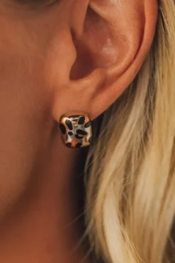 Leopard Tag Earrings