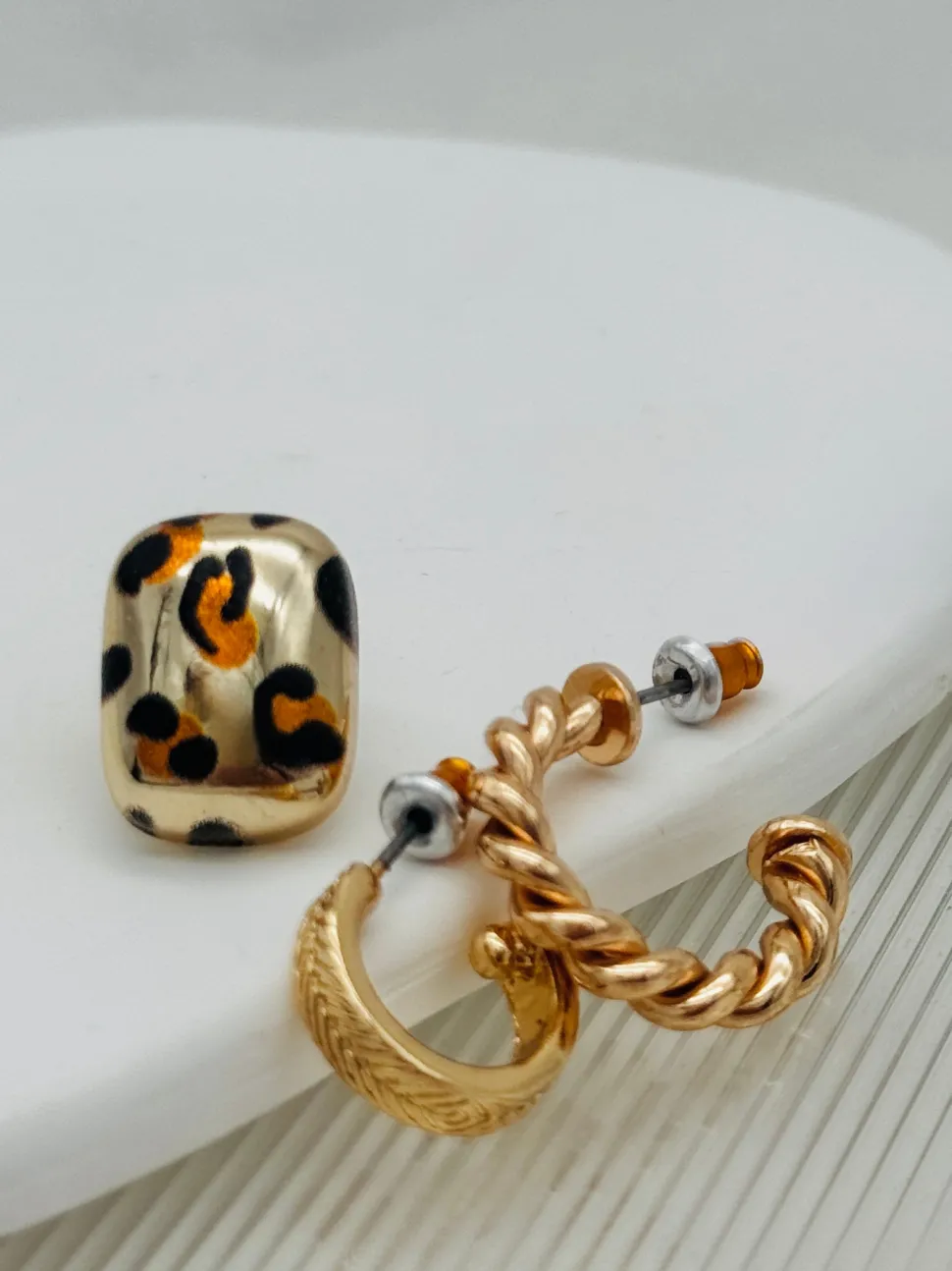 Leopard Tag Earrings