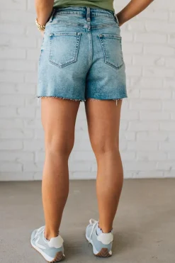 Livvy Acid Wash Cut Off Shorts - ZENANA