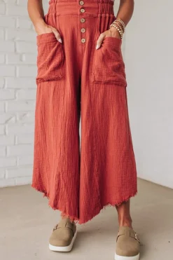 Louis Wide Leg Gauze Pants