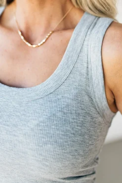 Luka Scoop Neck Ribbed Tank