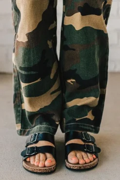 Maura Double Strap Slides | Black