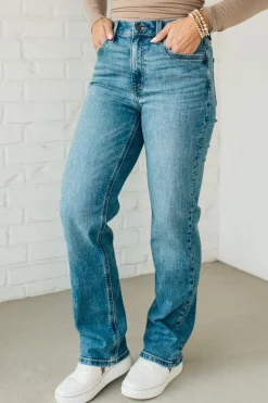 Maverick High Rise Dad Jeans | Medium Wash - EUNINA