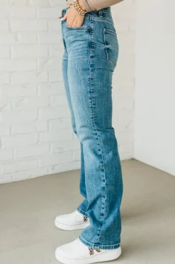 Maverick High Rise Dad Jeans | Medium Wash - EUNINA