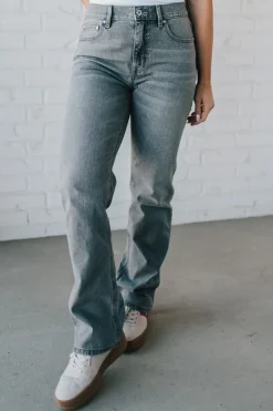 Maverick High Rise Dad Jeans | Grey Wash - EUNINA
