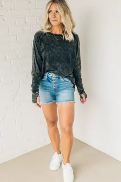 Mineral Wash Thumbhole Tee