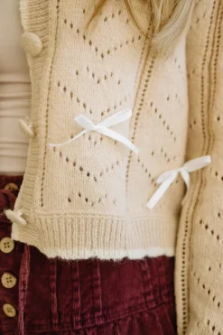 Mini Bows Pointelle Cardigan