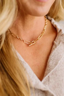 Mixed Link Toggle Necklace