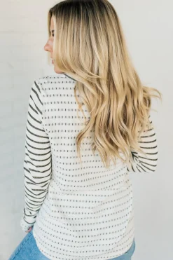 Morse Long Sleeve Stripe Sweater Top