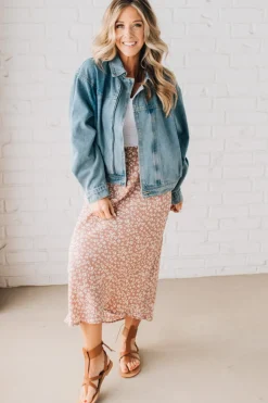 Navi Zipper Moto Denim Jacket