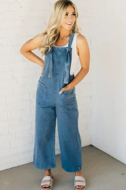 Niccola Knot Strap Overalls - ZENANA