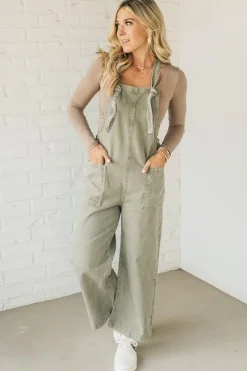 Niccola Knot Strap Overalls - ZENANA