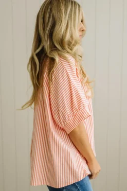 Oversized + Striped Button Down