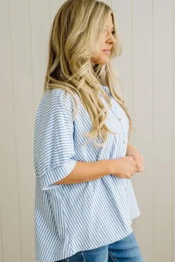 Oversized + Striped Button Down