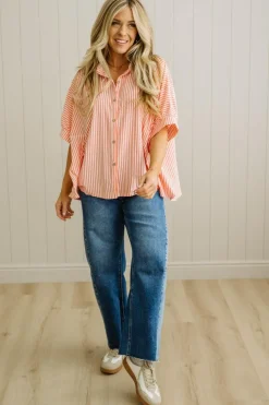 Oversized + Striped Button Down