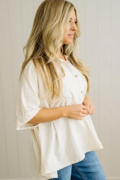 Oversized + Striped Button Down