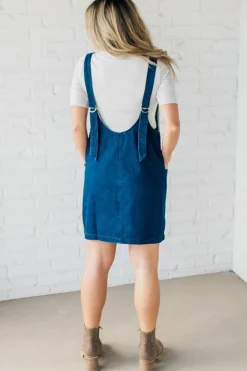 Paisley Denim Jumper Dress