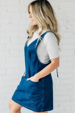 Paisley Denim Jumper Dress