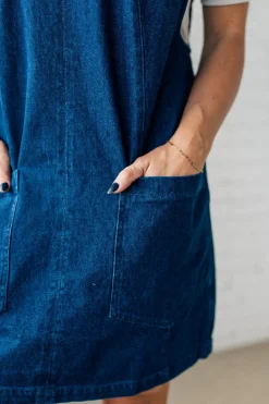 Paisley Denim Jumper Dress
